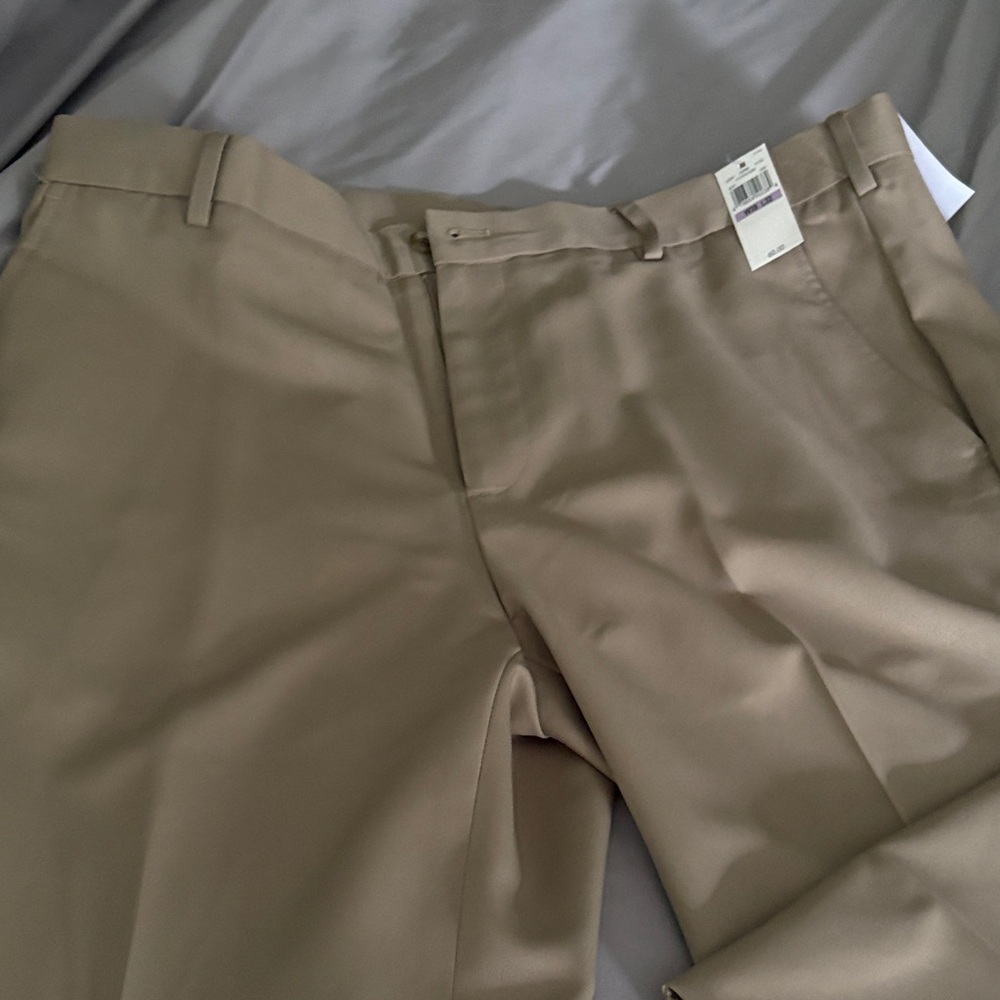 Van Heusen Men's Khaki Dress Pants - Classic Straight Fit